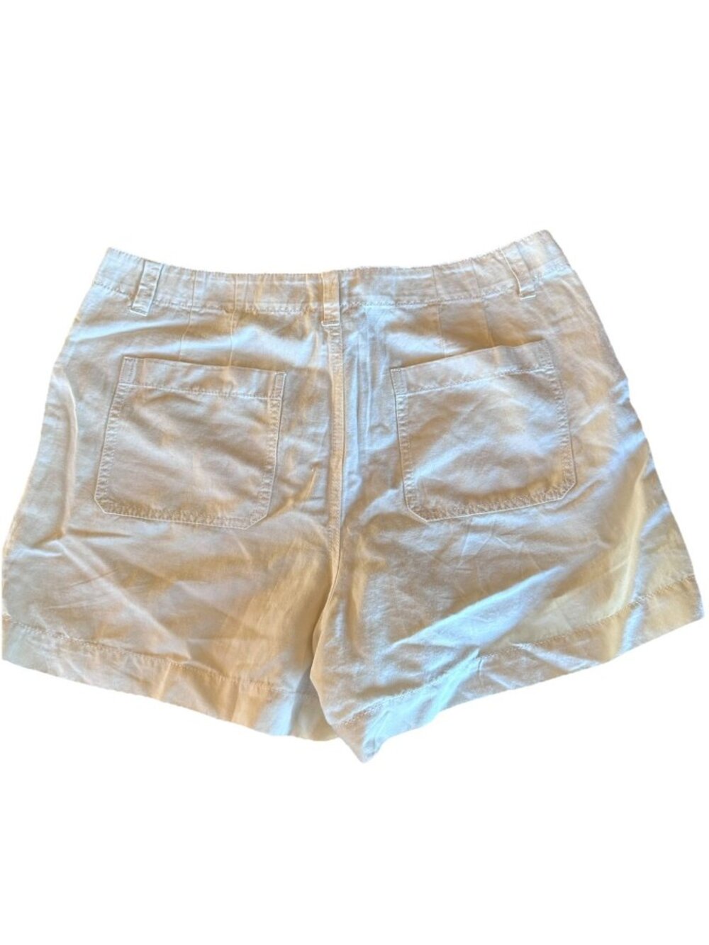 LOFT Women's White Linen Shorts Size 10 Quiet Luxury Classic - Picture 2 of 5